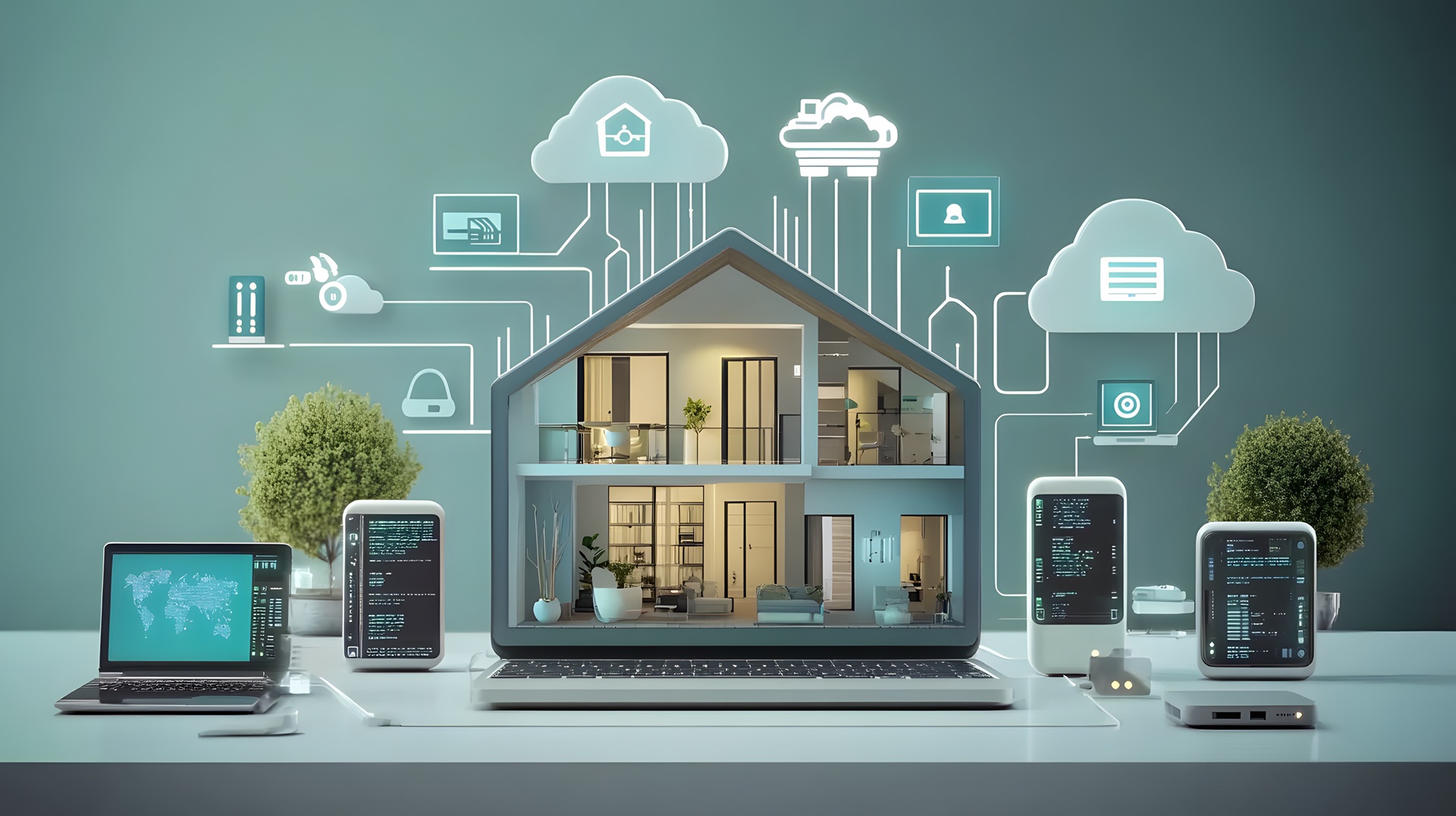 Visualisierung eines modernen Smart Homes | Photovoltaik Leipzig